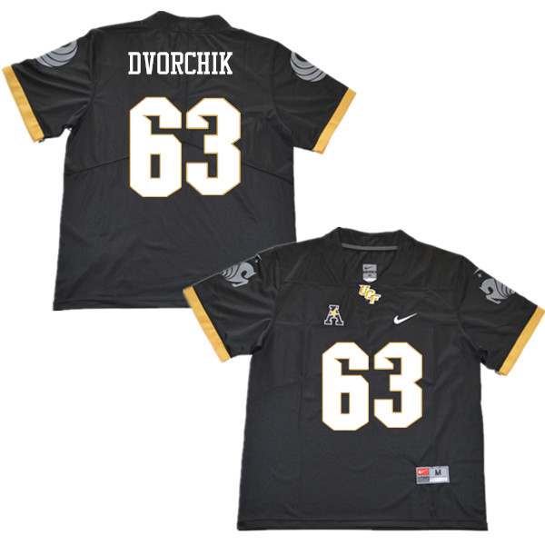 Men #63 Evan Dvorchik UCF Knights College Football Jerseys Sale-Black